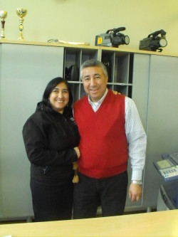 Elizabeth Sáez junto a Juan Carlos Guzmán en el CIDFIL