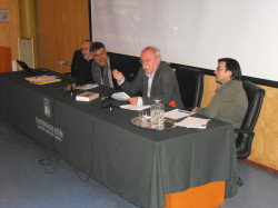 Dr. Carlos Guala, Dr. Breno Onetto, Sr. Patrice Vermeren y Dr. Mauricio Mancilla. 